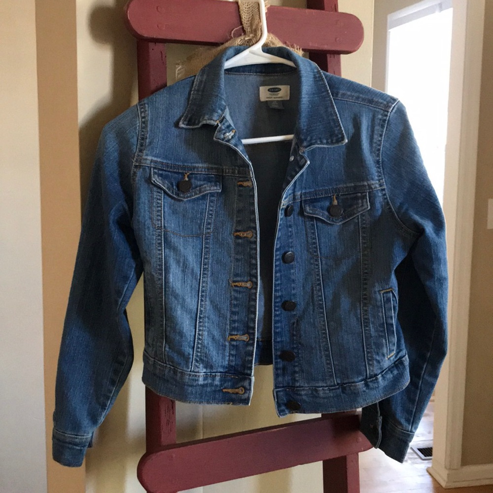 Old navy blue jean jacket